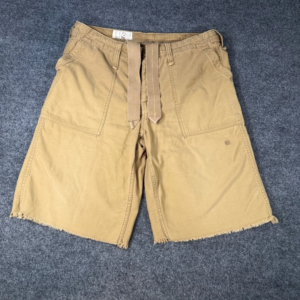 Polo Jeans Co Ralph Lauren Military Surplus Shorts 34 Tan Cargo Y2K Mens Vintage